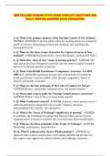 NEW ZEALAND NURSING STATE EXAM COMPLETE QUESTIONS AND FULLY VERIFIED ANSWERS &lpar;PASS GUARANTEE&rpar;