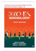 Test Bank for Discover Sociology 5th Edition by Daina Eglitis&vert; NEWEST VERSION Chapters 1-18