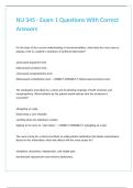 NU 345 - Exam 1 Questions With Correct Answers