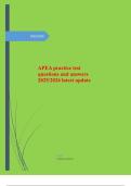 APEA practice test  questions and answers  2025&sol;2026 latest update 