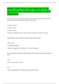BSNC 1000 Final exam &lpar;Module 8-10&rpar; Question and answers verified to pass 2025&sol;2026