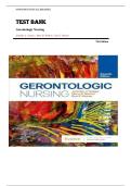 Test Bank for Gerontologic Nursing 7th Edition by Jennifer J&period; Yeager &comma; ISBN&colon; 9780323875202 &vert;All Chapters Included&vert; Guide A&plus;