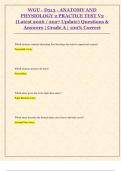 WGU - D313 - ANATOMY AND  PHYSIOLOGY 2 PRACTICE TEST V2   &lpar;Latest 2026 &sol; 2027 Update&rpar; Questions &  Answers &vert; Grade A &vert; 100&percnt; Correct  