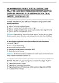 VA ALTERNATIVE ENERGY SYSTEM CONTRACTING  PRACTICE EXAM QUESTIONS AND CORRECT ANSWERS  &lpar;VERIFIED ANSWERS&rpar; PLUS RATIONALES 2026 Q&A &vert;  INSTANT DOWNLOAD PDF