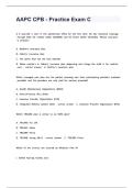 AAPC CPB &lpar;Certified Professional Biller&rpar; Practice Exam C &vert; Verified Q&A Study Guide