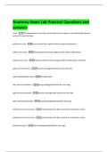 Anatomy Heart Lab Practical Questions and  answers 