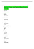 Anatomy Heart Lab Practical Questions and  answers 