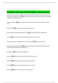 Anatomy lab practical Questions and answers 