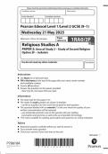 2025 Pearson Edexcel GCSE Religious Studies A Paper 2 &lpar;1RA0&sol;2F&colon; Area of Study 2 &ndash;  Study of Second Religion&rpar;