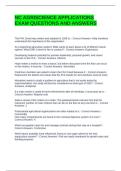 NC AGRISCIENCE APPLICATIONS EXAM QUESTIONS AND ANSWERS