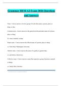 Hesi a2 grammar Bundled Tests 2026 Questions and Answers