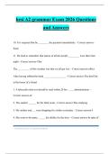 hesi A2 grammar Exam 2026 Questions and Answers