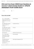 NHA and Core Exam &lpar;2025&rpar; Exam Questions & Answers &vert; Latest Already Graded A&plus; UPDATE 2025&vert;2026&excl;&excl; STUDY GUIDE EXAM