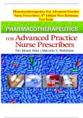 Test Bank for Pharmacotherapeutics for Advanced Practice Nurse Prescribers 4th Edition &vert; Woo & Robinson