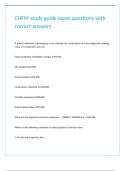 CHFM study guide exam questions with correct answers&period;