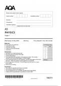 AQA AS Level Physics Paper 1 &lpar;2025&rpar; &vert; Complete Revision Guide&comma;  Questions