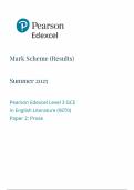 2025 Pearson Edexcel A LEVEL  English  Literature  PAPER 2 MARK SCHEME  &colon; Prose  9ET0&sol;02