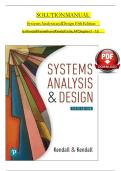 Solution Manual for Systems Analysis and Design 10th Edition by Kendall Kenneth and Kendall Julie
