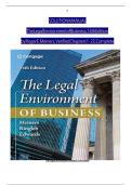 &ast;&ast;&ast;INSTANT DOWNLOAD&ast;&ast;&ast;Solution Manual For The Legal Environment of Business&comma; 14th Edition by Roger E&period; Meiners&comma; 2024&comma; All-Chapters 1 - 22 Complete Guide&period;