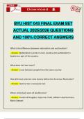 BYU HIST 043 FINAL EXAM SET ACTUAL 2025&sol;2026 QUESTIONS AND 100&percnt; CORRECT ANSWERS