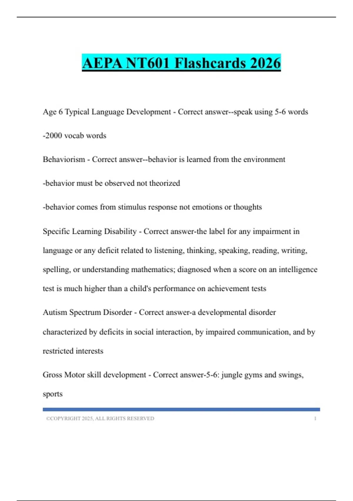 AEPA NT601 Flashcards 2026 - NAPLEX - Stuvia US