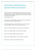 CLTD Module 1 SECTION B Exam Questions With Correct Answers&period;