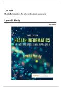 TEST BANK FOR Health Informatics&colon; An Interprofessional Approach 3rd Edition by Lynda R&period; Hardy&comma;  Verified Complete  Chapters 1-33&vert;&vert; Newest Update