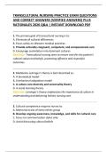 TRANSCULTURAL NURSING PRACTICE EXAM QUESTIONS  AND CORRECT ANSWERS &lpar;VERIFIED ANSWERS&rpar; PLUS  RATIONALES 2026 Q&A &vert; INSTANT DOWNLOAD PDF
