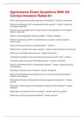 Agriscience Exam Questions With All Correct Answers Rated A&plus;