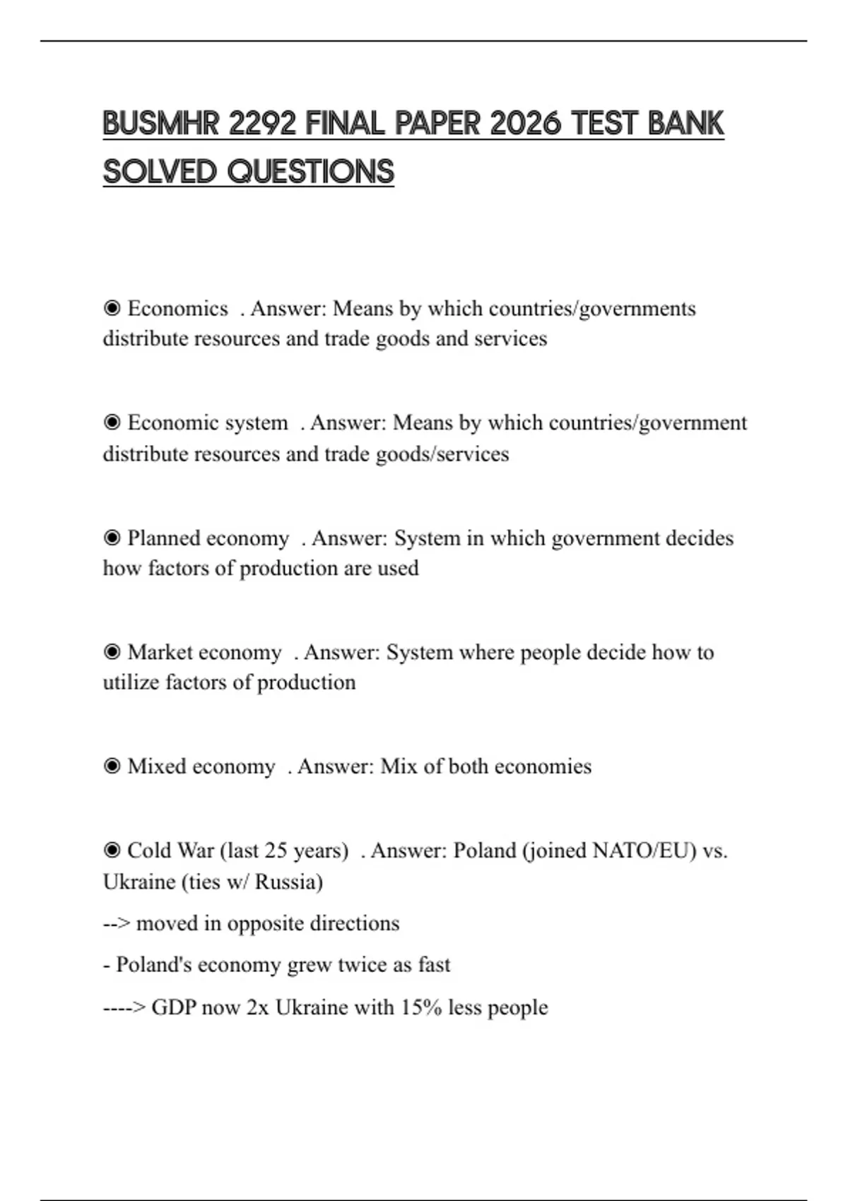 BUSMHR 2292 FINAL PAPER 2026 TEST BANK SOLVED QUESTIONS - BUSMHR 2292 ...