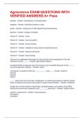 Agriscience EXAM QUESTIONS WITH VERIFIED ANSWERS A&plus; Pass