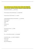 Laser Certification Exam &vert;Questions &lpar;Latest Update 2025&vert;2026&rpar; With Correct Answers &vert;Solutions &vert;Verified &vert;Already A&plus; Graded &lpar;100&percnt; Pass&rpar;