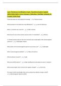 Laser Technician Certification Exam &vert;Questions &lpar;Latest Update 2025&vert;2026&rpar; With Correct Answers &vert;Solutions &vert;Verified &vert;Already A&plus; Graded &lpar;100&percnt; Pass&rpar;