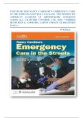 TEST BANK FOR NANCY CAROLINE'S EMERGENCY CARE IN THE STREETS ESSENTIALS PACKAGE  9TH EDITION BY AMERICAN ACADEMY OF ORTHOPAEDIC SURGEONS &lpar;AAOS&rpar; ALL CHAPTERS COVERED 1-53&vert;&vert; 100&percnt; VERIFIED QUESTIONS & ANSWERS&vert;&vert; LATEST UPDATE GUARANTEED PASS A&plus; 