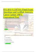 FF1 IFO V2 IFTSA Final Exam Questions and verified Answers Latest Update 100- Guaranteed Pass