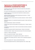 Agriscience EXAM QUESTIONS & ANSWERS GUARANTEE PASS