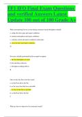 FF1 IFO Final Exam Questions and verified Answers Latest Update 100 out of 100 Grade A&plus;