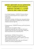 ARDMS AbDoMen exAM QueStionS  With CoMplete SolutionS &vert;  AlReADy GRADeD A&plus; &vert; lAteSt  upDAte 2025 &vert; SuRe to pASS&excl;&excl;