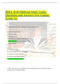 HSIA 4130 Midterm Study Guide Questions and Answers New Update Grade A&plus;&period;
