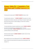 Kappa Alpha Psi - Cumulative Test Questions and Verified Answers A&plus; 2025