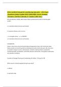 NSCA Certified Strength & Conditioning Specialist &ndash; CSCS Exam &vert;Questions &lpar;Latest Update 2025&vert;2026&rpar; With Correct Answers &vert;Solutions &vert;Verified &vert;Already A&plus; Graded &lpar;100&percnt; Pass&rpar;