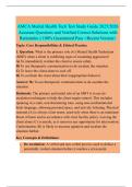 AMCA Mental Health Tech Test Study Guide 2025&sol;2026  Accurate Questions and Verified Correct Solutions with  Rationales &vert;&vert; 100&percnt; Guaranteed Pass <Recent Version>