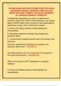 CPHIMS EXAM 2025&sol;2026 CPHIMS PRACTICE EXAM  QUESTIONS NEWEST VERSION COMPLETE 200  QUESTIONS AND CORRECT DETAILED ANSWERS  &vert;A&plus; GRADED &vert;&vert;NEWEST VERSION&excl;&excl;&excl;