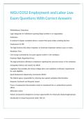 WGU D352 Employment and Labor Law Exam Questions With Correct Answers