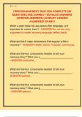 CPRS EXAM NEWEST 2025&sol; 2026 COMPLETE 240  QUESTIONS AND CORRECT DETAILED ANSWERS  &lpar;VERIFIED ANSWERS&rpar; &vert;ALREADY GRADED  A&plus;&vert;&vert;NEWEST EXAM&excl;&excl;&excl; 