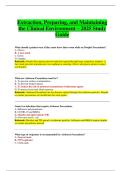 Extraction&comma; Preparing&comma; and Maintaining the Clinical Environment &ndash; 2025 Study Guide 