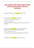 WALL STREET PREP&colon; BONDS CRASH COURSE EXAM QUESTIONS WITH COMPLETE SOLUTIONS