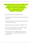 MMSC200 EXAM 2 STUDY GUIDE 2026  COMPLETE QUESTIONS WITH  CORRECT DETAILED ANSWERS &vert;&vert;  100&percnt; GUARANTEED PASS  <RECENT VERSION> 