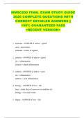 MMSC200 FINAL EXAM STUDY GUIDE  2026 COMPLETE QUESTIONS WITH  CORRECT DETAILED ANSWERS &vert;&vert;  100&percnt; GUARANTEED PASS  <RECENT VERSION> 