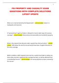 PSI PROPERTY AND CASUALTY EXAM QUESTIONS WITH COMPLETE SOLUTIONS LATEST UPDATE